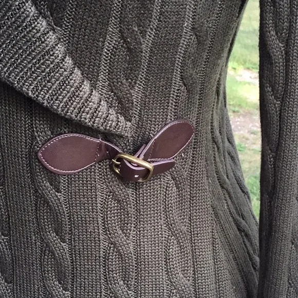 Dark Green Sweater Dress - Picture 2 of 3